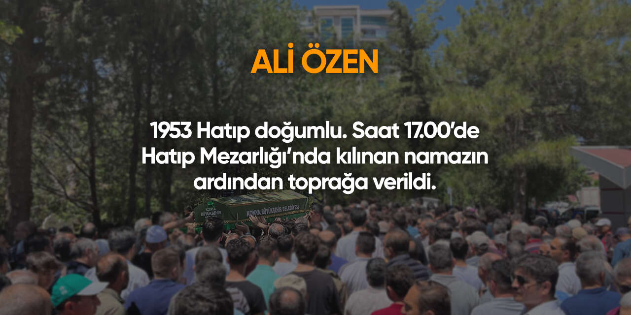 Konya'da bugün vefat edenler | 12 Ekim 2026 2